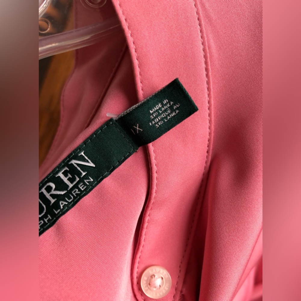 Pink Lauren by Ralph Lauren 1X long sleeve shirt - Picture 8 of 12